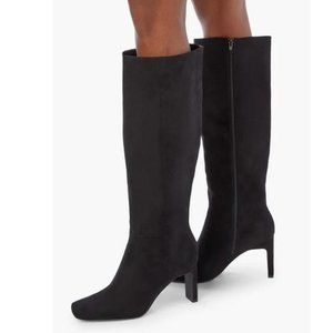 FAUX SUEDE SIZE 40 WIDE CALF BOOTS